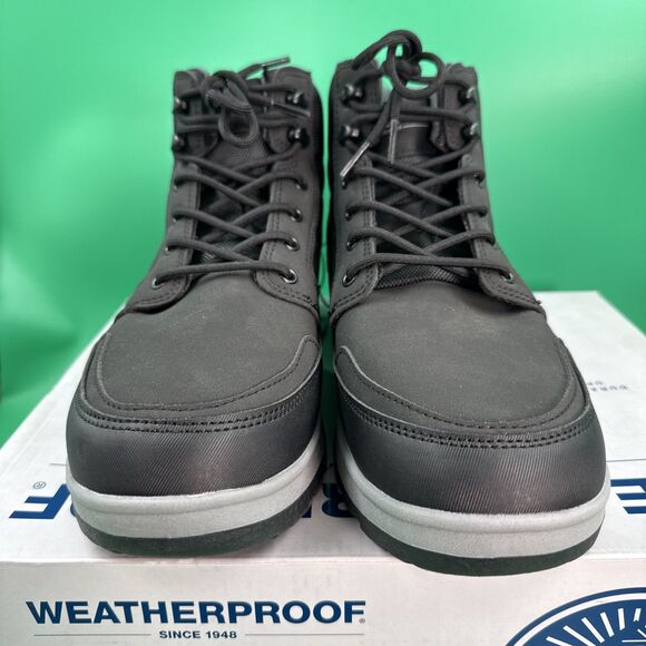 Weatherproof Jenkins Mens 10 Black Lace Up Memory Foam Hiking Boots NEW IN BOX main image 15